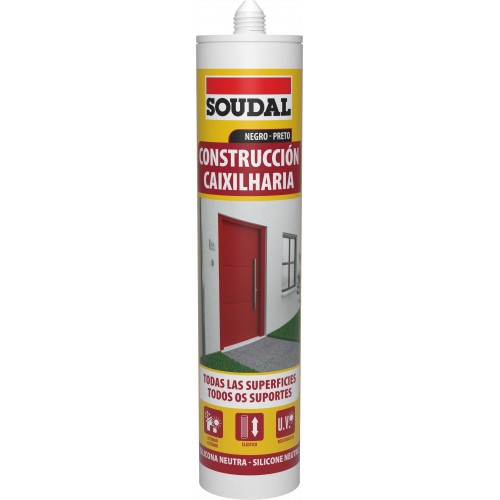 SILICONA CONSTRUCCIÓN NEUTRA NEGRA 290 ml